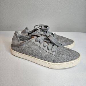 OluKai Women's Shoes 6.5 36.5 Pehuea Li Hulu Gray Comfort Convertible Sneakers